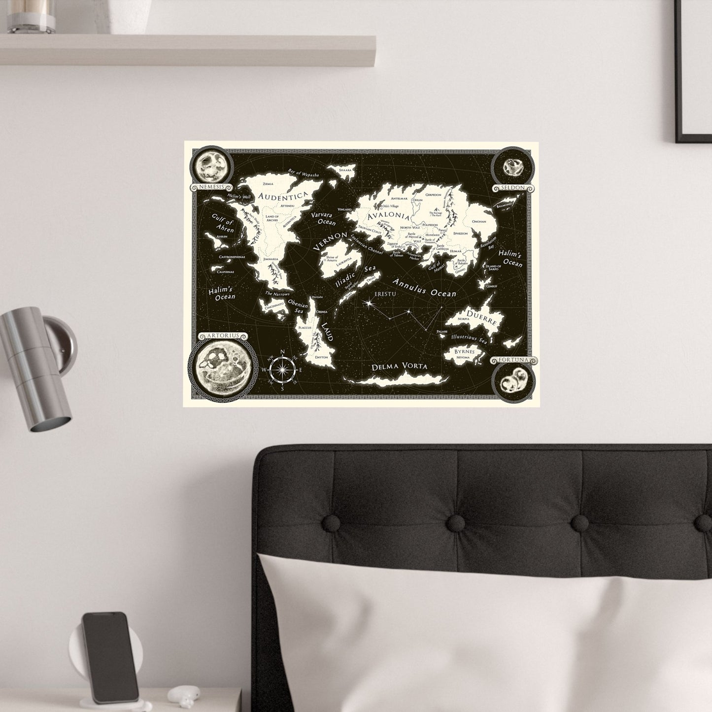 ERIDU WORLD MAP - Satin Posters (210gsm)