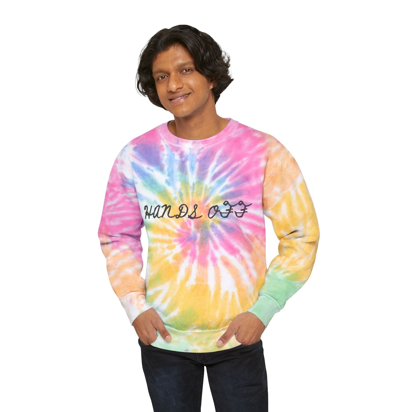 HANDS OFF - Unisex Tie-Dye Sweatshirt
