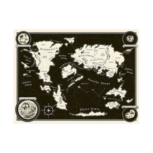 ERIDU WORLD MAP - Satin Posters (210gsm)