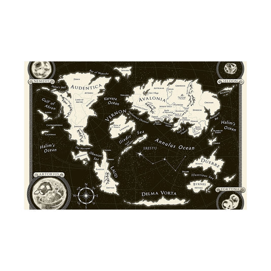 ERIDU WORLD MAP - Satin Posters (210gsm)